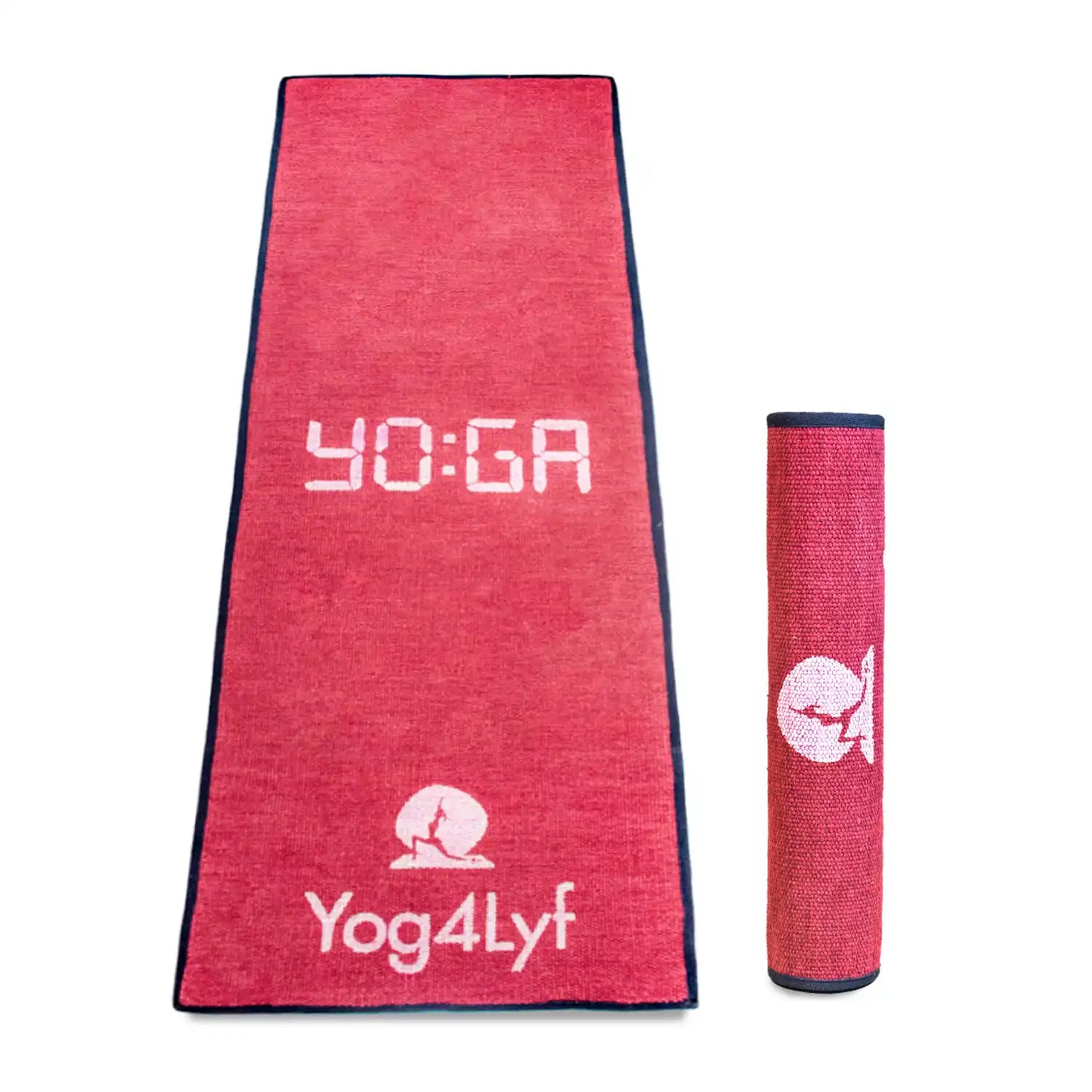 Yoga Quote 5 MM Red Cotton Yoga Mat
