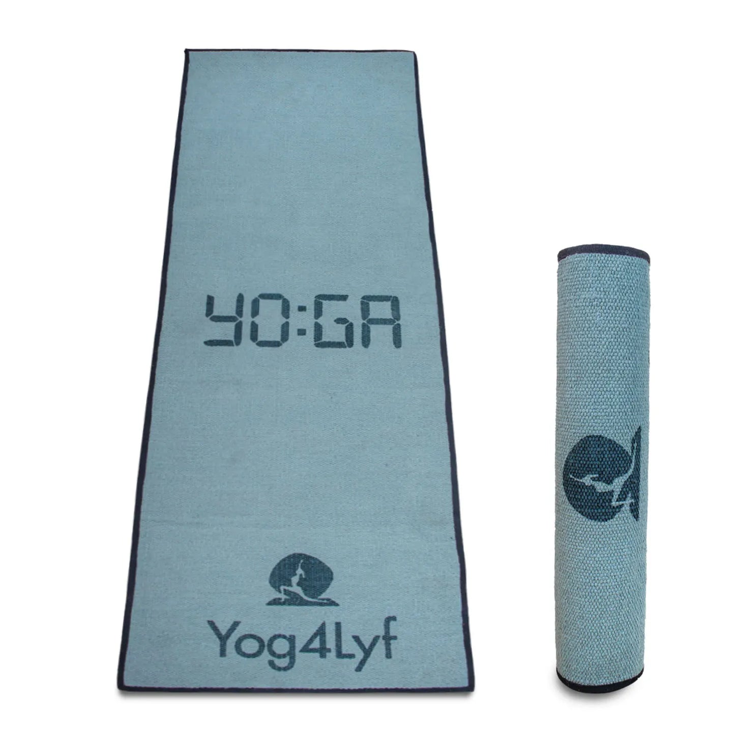 Yoga Quote 5 MM Grey Cotton Yoga Mat