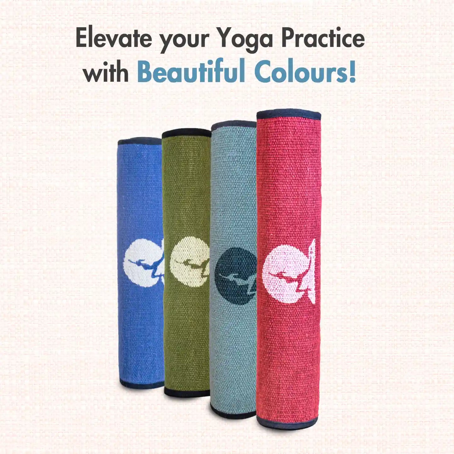 Yoga Quote 5 MM Grey Cotton Yoga Mat