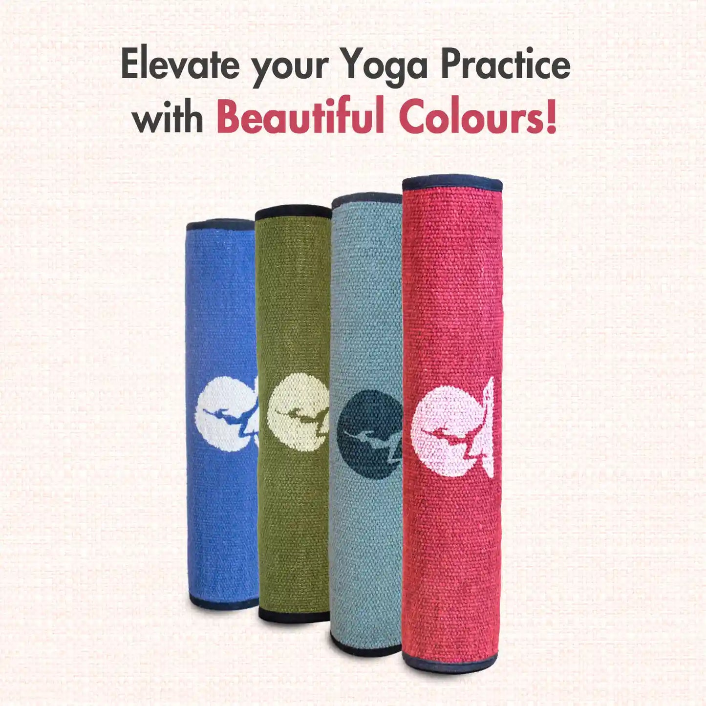 Yoga Quote 5 MM Red Cotton Yoga Mat
