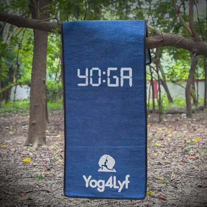 Yoga Quote 5 MM Blue Cotton Yoga Mat