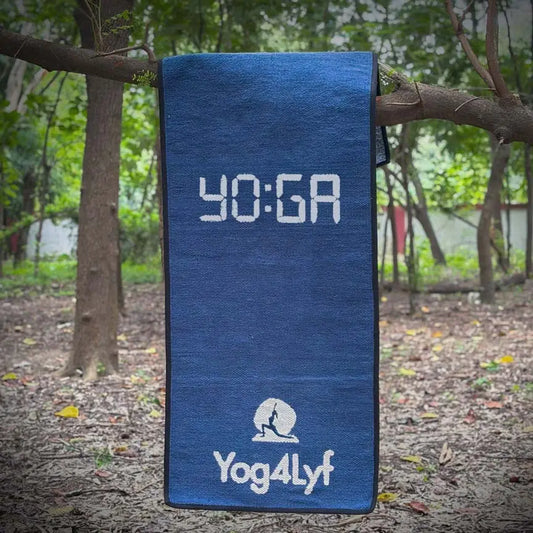 Yoga Quote 5 MM Blue Cotton Yoga Mat