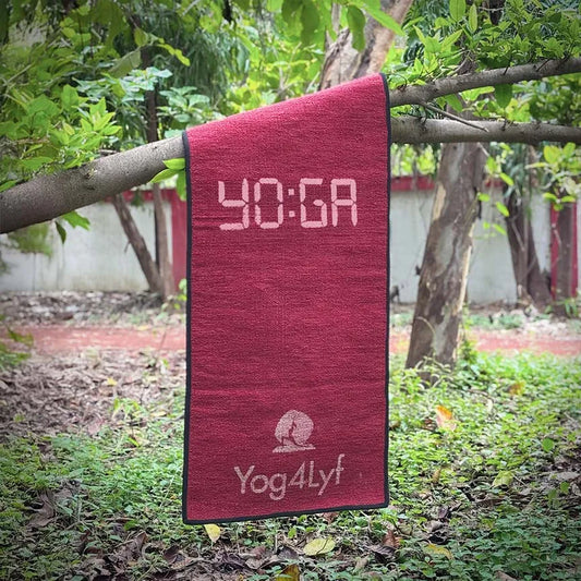 Yoga Quote 5 MM Red Cotton Yoga Mat