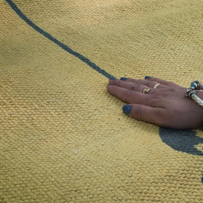 Alignment Design 8 MM Yellow Cotton Yoga Mat
