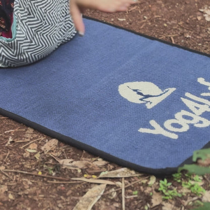 Yoga Quote 5 MM Blue Cotton Yoga Mat