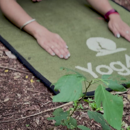 Stress Relief Quote 5 MM Green Cotton Yoga Mat